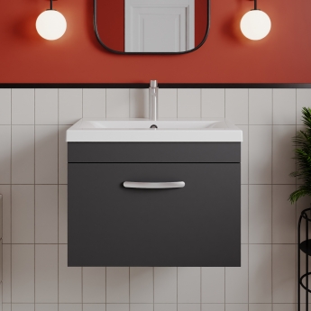 Athena 600mm 1-Drawer Wall Hung Vanity Unit