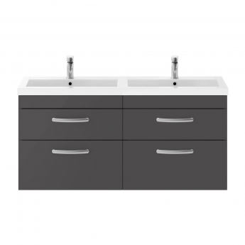 Athena Twin 1200mm 4-Drawer Wall Hung Vanity Unit