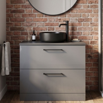 Athena 800mm 2-Drawer Floor Standing Vanity Unit with Countertop | Product Image