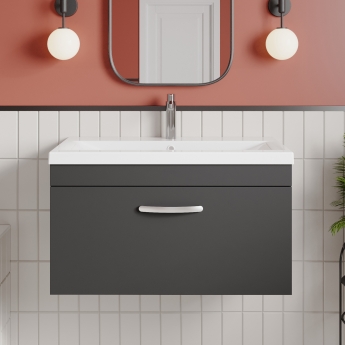 Athena 800mm 1-Drawer Wall Hung Vanity Unit