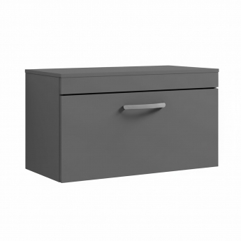 Athena 800mm 1-Drawer Wall Hung Vanity Unit with Countertop