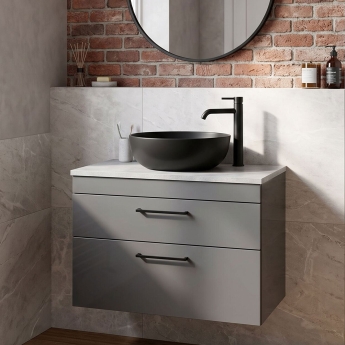 Athena 800mm 2-Drawer Wall Hung Vanity Unit with Countertop | Product Image