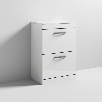 Athena 600mm 2-Drawer Floor Standing Vanity Unit with Countertop