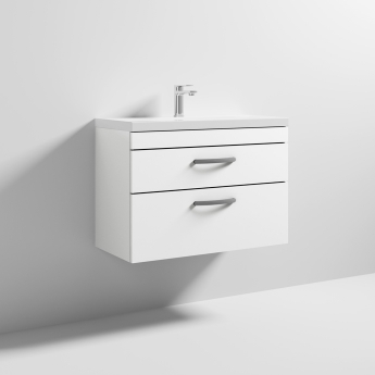 Athena 800mm 2-Drawer Wall Hung Vanity Unit
