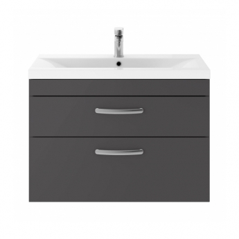 Athena 800mm 2-Drawer Wall Hung Vanity Unit