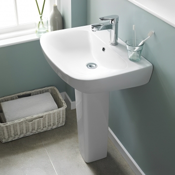Nuie Ava Complete Bathroom Suite with P-Shaped Shower Bath 1700mm - Left Handed
