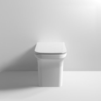 Nuie Ava Square Back to Wall Rimless Toilet Pan 550mm Projection - Soft Close Seat