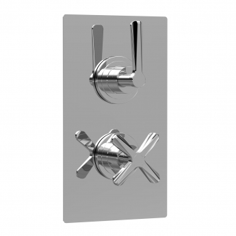 Nuie Aztec Thermostatic Concealed Shower Valve with Diverter Dual Handle - Chrome