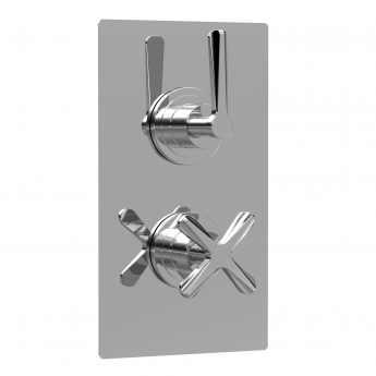 Nuie Aztec Thermostatic Concealed Shower Valve Dual Handle - Chrome