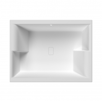 Nuie Double Ended Inset Spa Bath 1800mm x 1200mm - White (inc Leg Set)