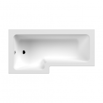 Nuie Square L-Shaped Shower Bath 1800mm x 700mm/850mm - Left Handed