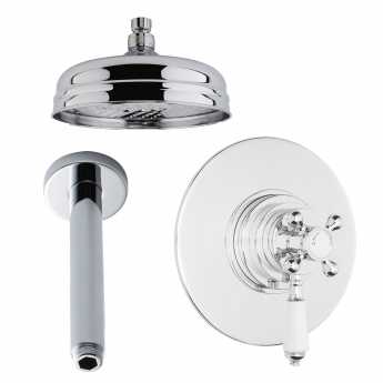 Nuie Beaumont Dual Concealed Mixer Shower Valve with Fixed Head | Product Image