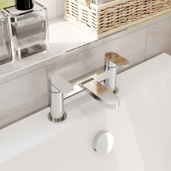 Nuie Binsey Deck Mounted Bath Filler Tap - Chrome | Product Image