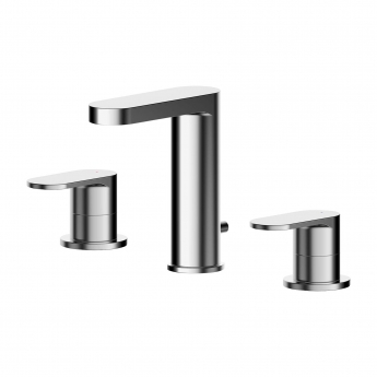 Nuie Binsey 3-Hole Basin Mixer Tap with Pop-Up Waste - Chrome