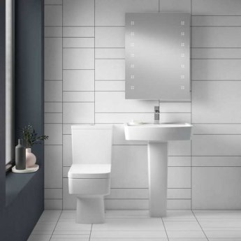 Nuie Bliss Basin and Full Pedestal 600mm Wide - 1 Tap Hole