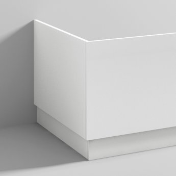 Nuie Blocks Straight Bath End Panel and Plinth 560mm H x 680mm W - Satin White