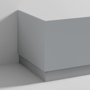 Nuie Blocks Straight Bath End Panel and Plinth 560mm H x 680mm W - Satin Grey