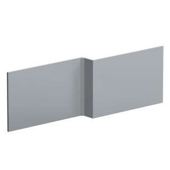 Nuie Blocks Square Shower Bath Front Panel 540mm H x 1700mm W - Satin Grey