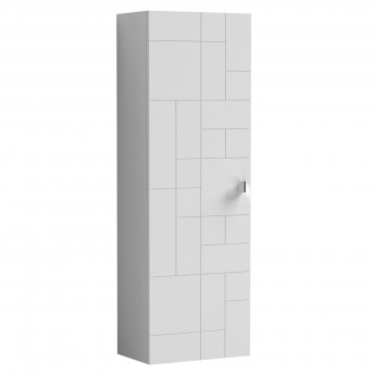 Nuie Blocks Wall Hung 1-Door Tall Storage Unit 400mm Wide - Satin White
