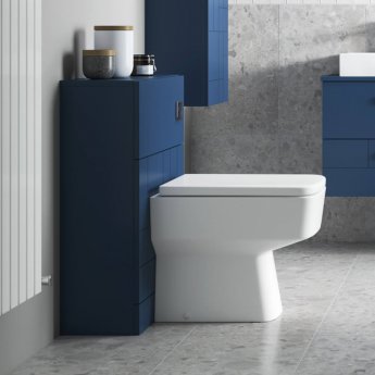 Nuie Blocks Back to Wall WC Unit 500mm Wide - Satin Blue