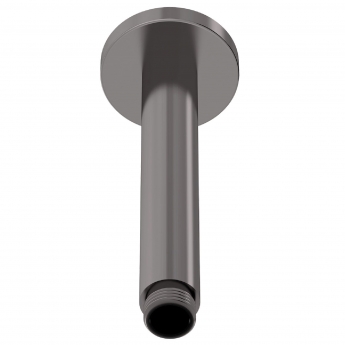 Nuie Round Ceiling Mounted Shower Arm 150mm Length - Brushed Gun Metal