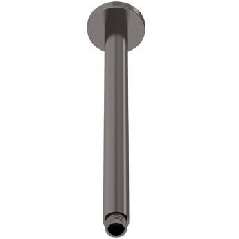 Nuie Round Ceiling Mounted Shower Arm 310mm Length - Brushed Pewter
