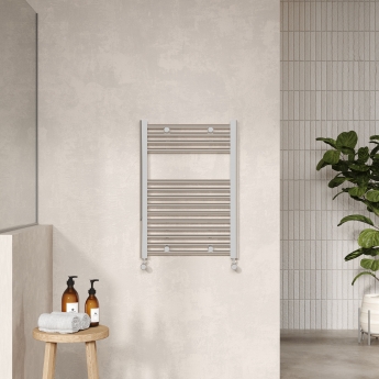 Nuie Straight Ladder Towel Rail 700mm H x 500mm W - Chrome