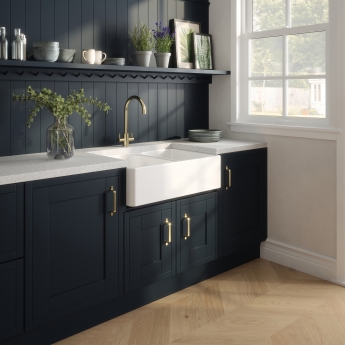 Nuie Butler Fireclay FW Kitchen Sink 2.0 Bowl 795mm L x 500mm W - White