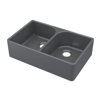 Nuie Butler Fireclay FW Kitchen Sink with Overflow 2.0 Bowl 795mm L x 500mm W - Satin Anthracite