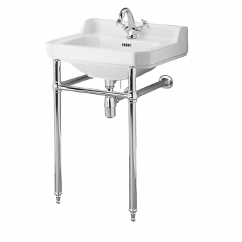 Nuie Carlton Basin with Washstand 560mm Wide - 1 Tap Hole