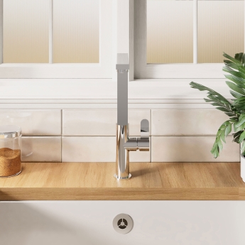 Nuie Churni Mono Kitchen Sink Mixer Tap Single Lever Handle - Chrome | Product Image