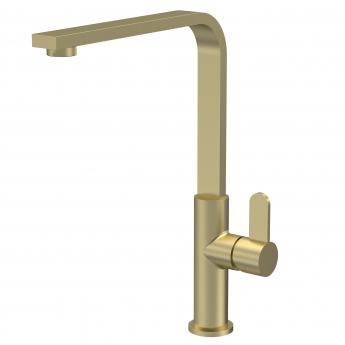 Nuie Churni Mono Kitchen Sink Mixer Tap Single Lever Handle - Brushed Brass