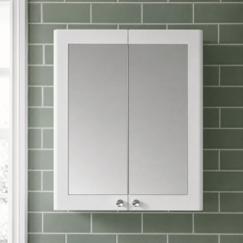 Classique 600mm 2-Door Mirrored Bathroom Cabinet | Product Image