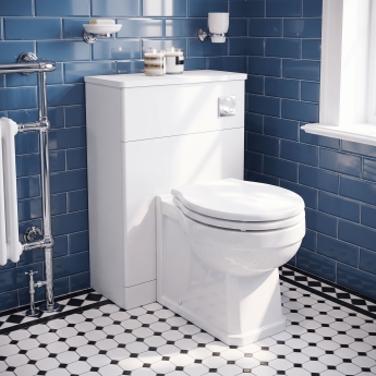 Nuie Classique Back to Wall WC Toilet Unit 500mm Wide - Satin White | Product Image