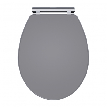Nuie Classique Soft Close Wooden Toilet Seat - Satin Grey