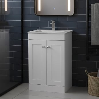 Classique 500mm 2-Door Floor Standing Vanity Unit with Ceramic Basin