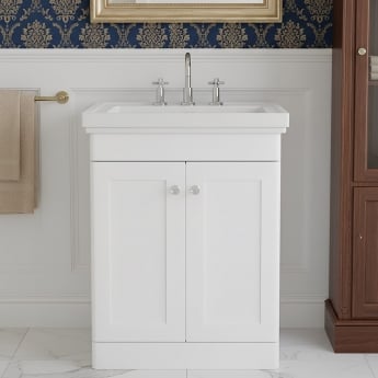 Classique 600mm 2-Door Floor Standing Vanity Unit with Fireclay Basin