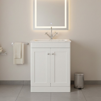 Classique 600mm 2-Door Floor Standing Vanity Unit with Stone Basin
