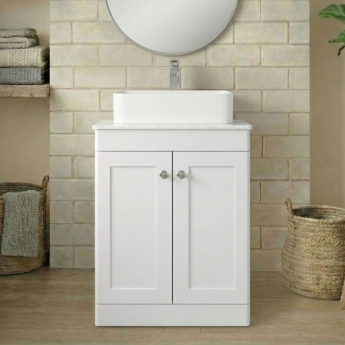 Classique 600mm 2-Door Floor Standing Vanity Unit with Countertop | Product Image