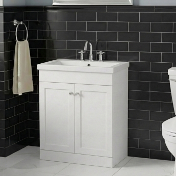 Classique 800mm 2-Door Floor Standing Vanity Unit with Fireclay Basin