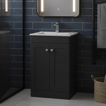Classique 500mm 2-Door Floor Standing Vanity Unit with Ceramic Basin