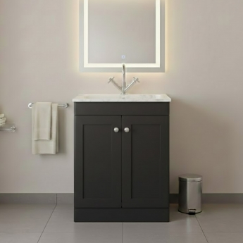 Classique 600mm 2-Door Floor Standing Vanity Unit with Stone Basin