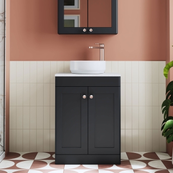 Classique 600mm 2-Door Floor Standing Vanity Unit with Countertop | Product Image