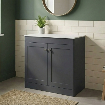 Classique 800mm 2-Door Floor Standing Vanity Unit with Countertop