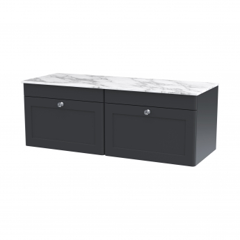 Classique 1200mm 2-Drawer Wall Hung Vanity Unit with Countertop
