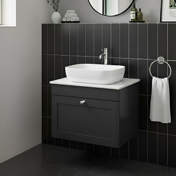 Classique 600mm 1-Drawer Wall Hung Vanity Unit with Countertop