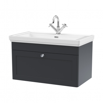 Classique Traditional 800mm 1-Drawer Wall Hung Vanity Unit