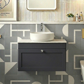 Classique 800mm 1-Drawer Wall Hung Vanity Unit with Countertop