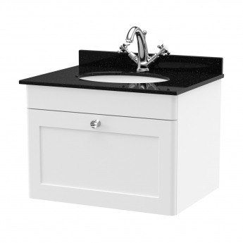 Classique Marble Top  600mm 1-Drawer Wall Hung Vanity Unit