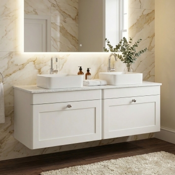 Classique 1200mm 2-Drawer Wall Hung Vanity Unit with Countertop